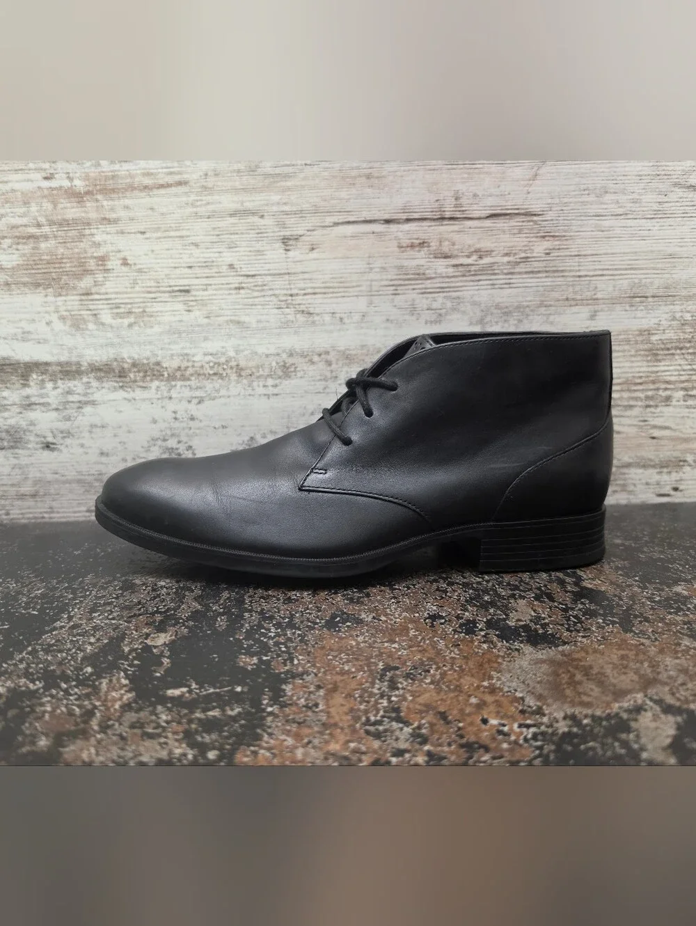 Mens Cole Haan Ankle Boots Sz 7.5 Used Black Leather C13151